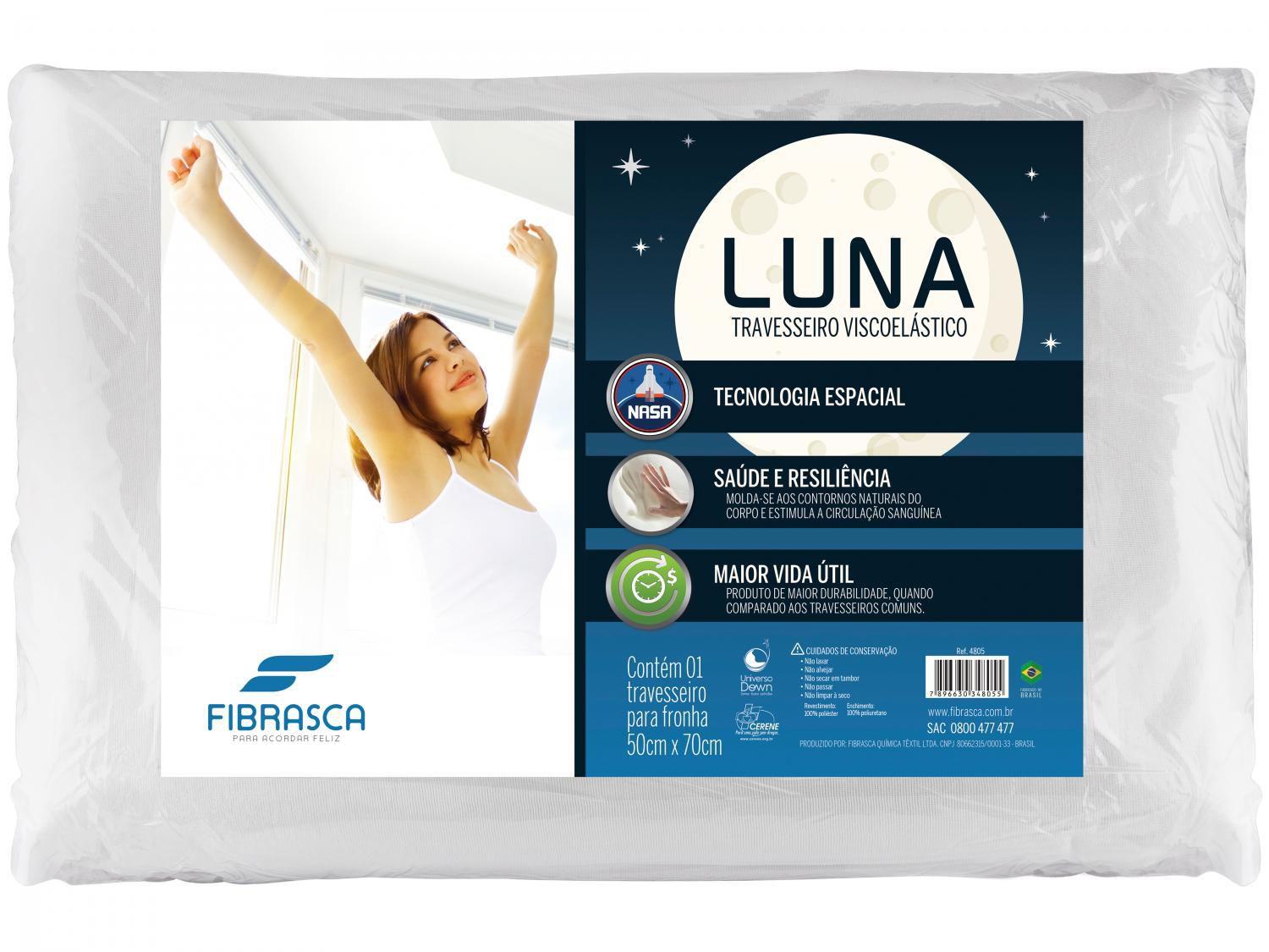 Travesseiro Nasa Fibrasca de Cabeça Visco Luna