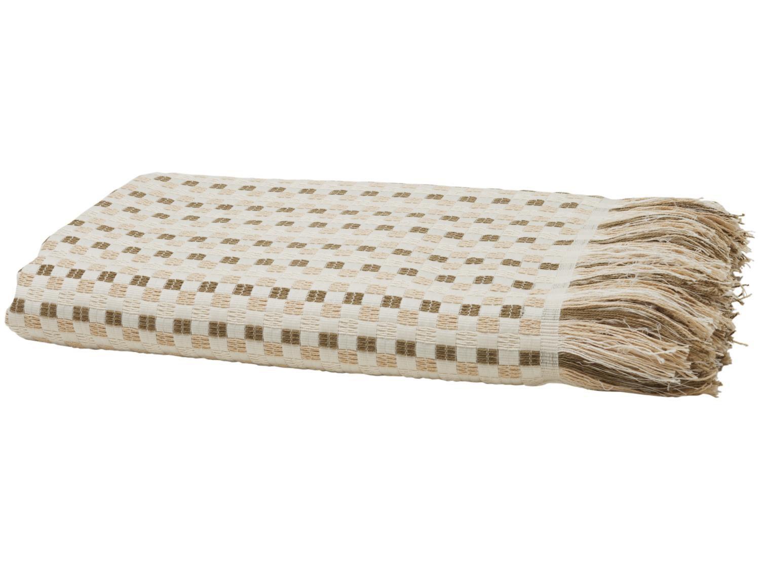 Manta Lartex Jacquard Color Butt - Natural