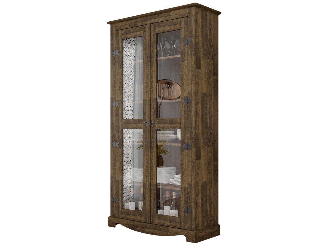 Cristaleira 2 Portas 4 Prateleiras Branco - RV Móveis Dubai