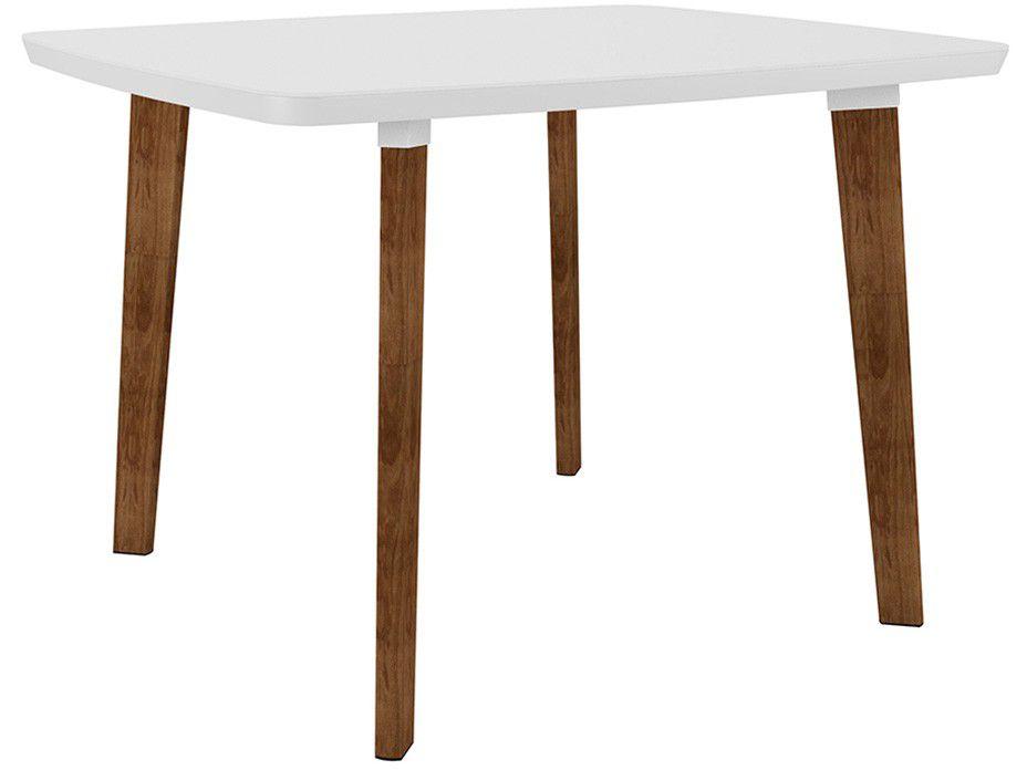 Mesa de Jantar 4 Lugares Retangular - Branco Clean RV Móveis Copacabana