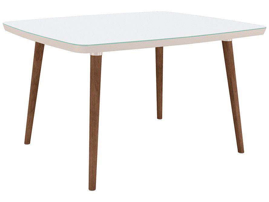 Mesa de Jantar 4 Lugares Retangular - Branco Clean RV Móveis Copacabana