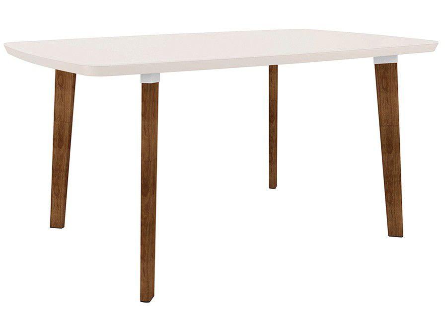 Mesa de Jantar 6 Lugares Retangular - White RV Móveis Copacabana