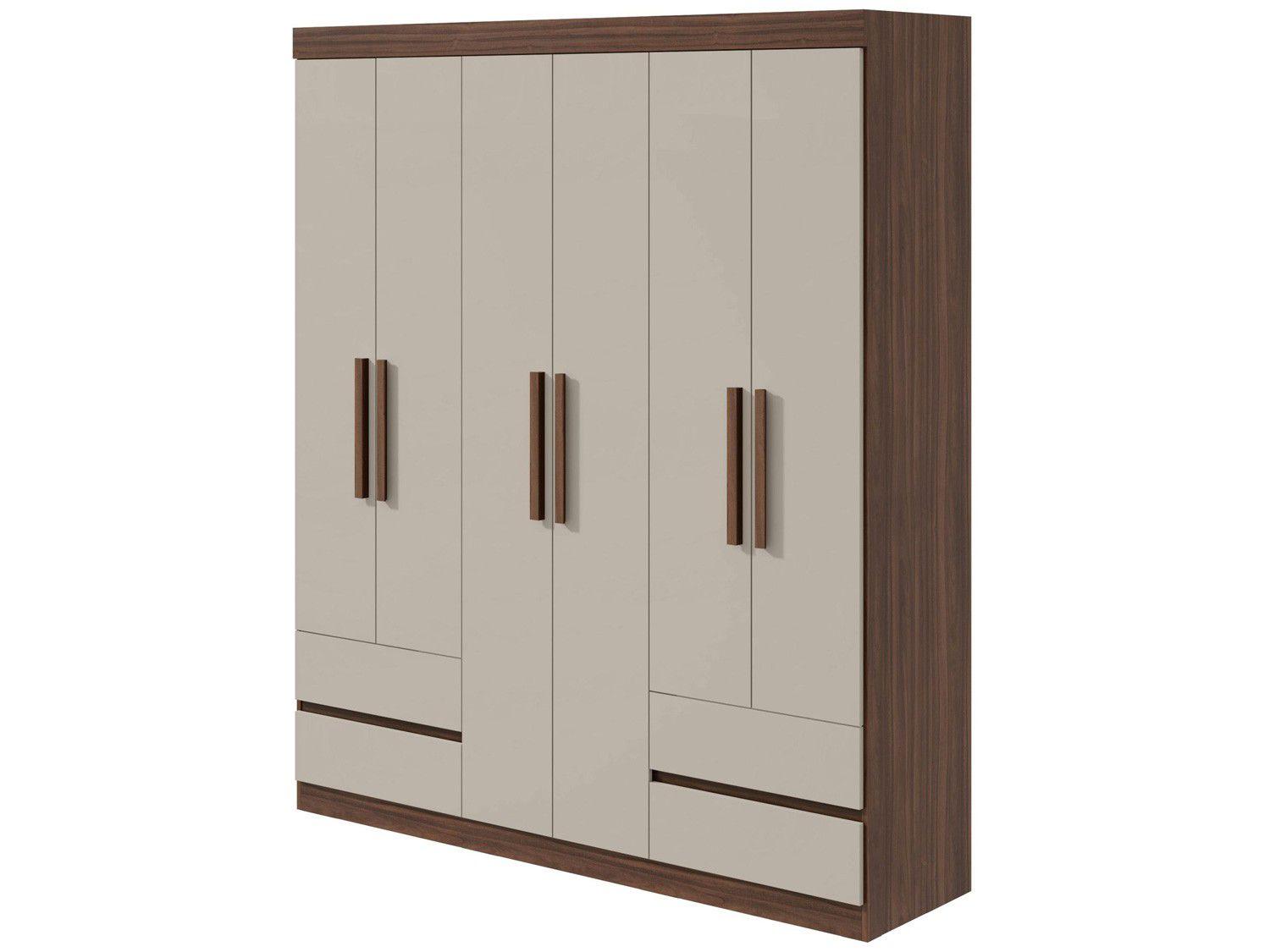 Guarda-roupa Casal 6 Portas 4 Gavetas - Lopas Zeus