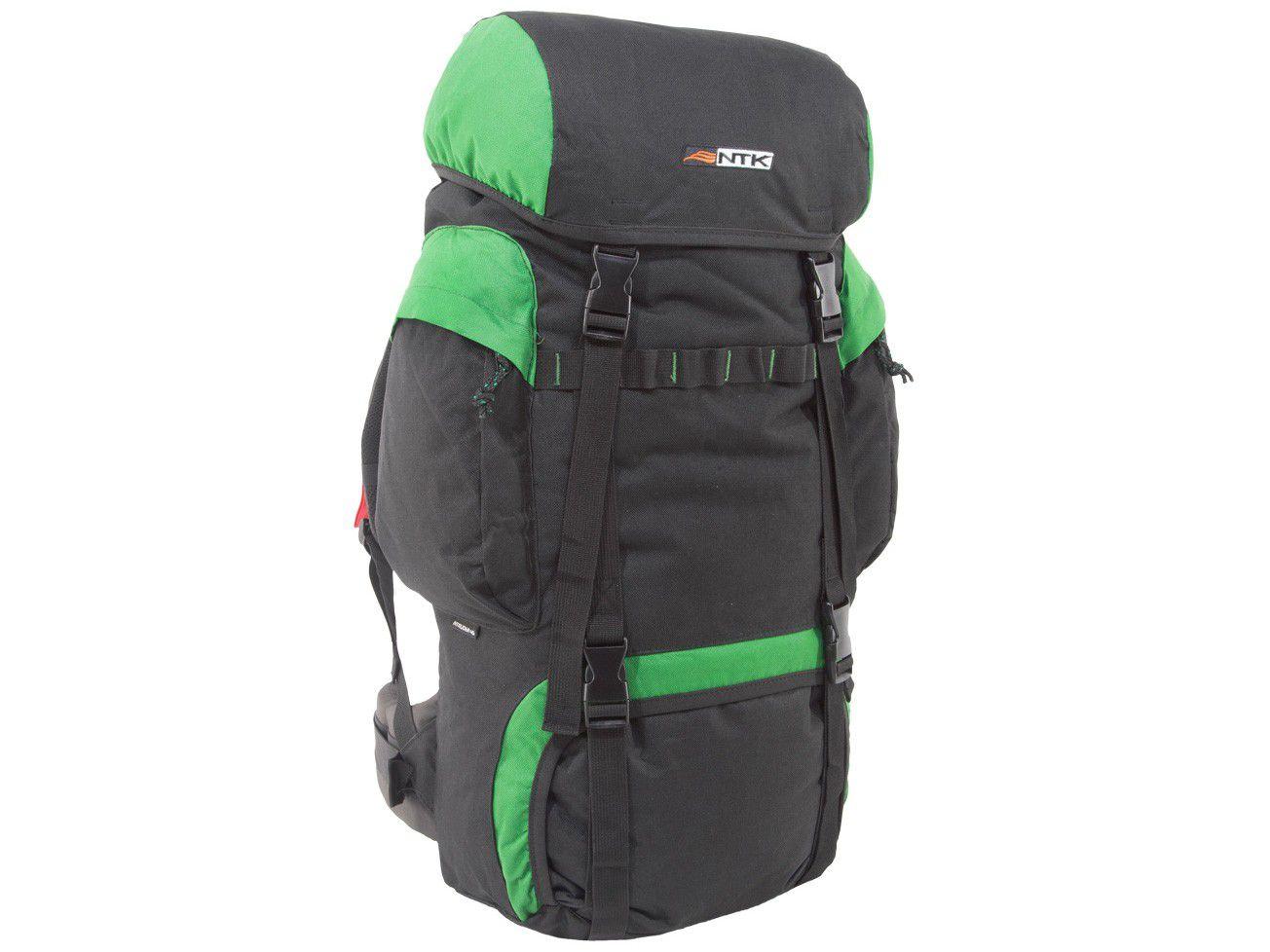 Mochila Cargueira de Trilha Nautika 45L - Intruder Preta e Verde