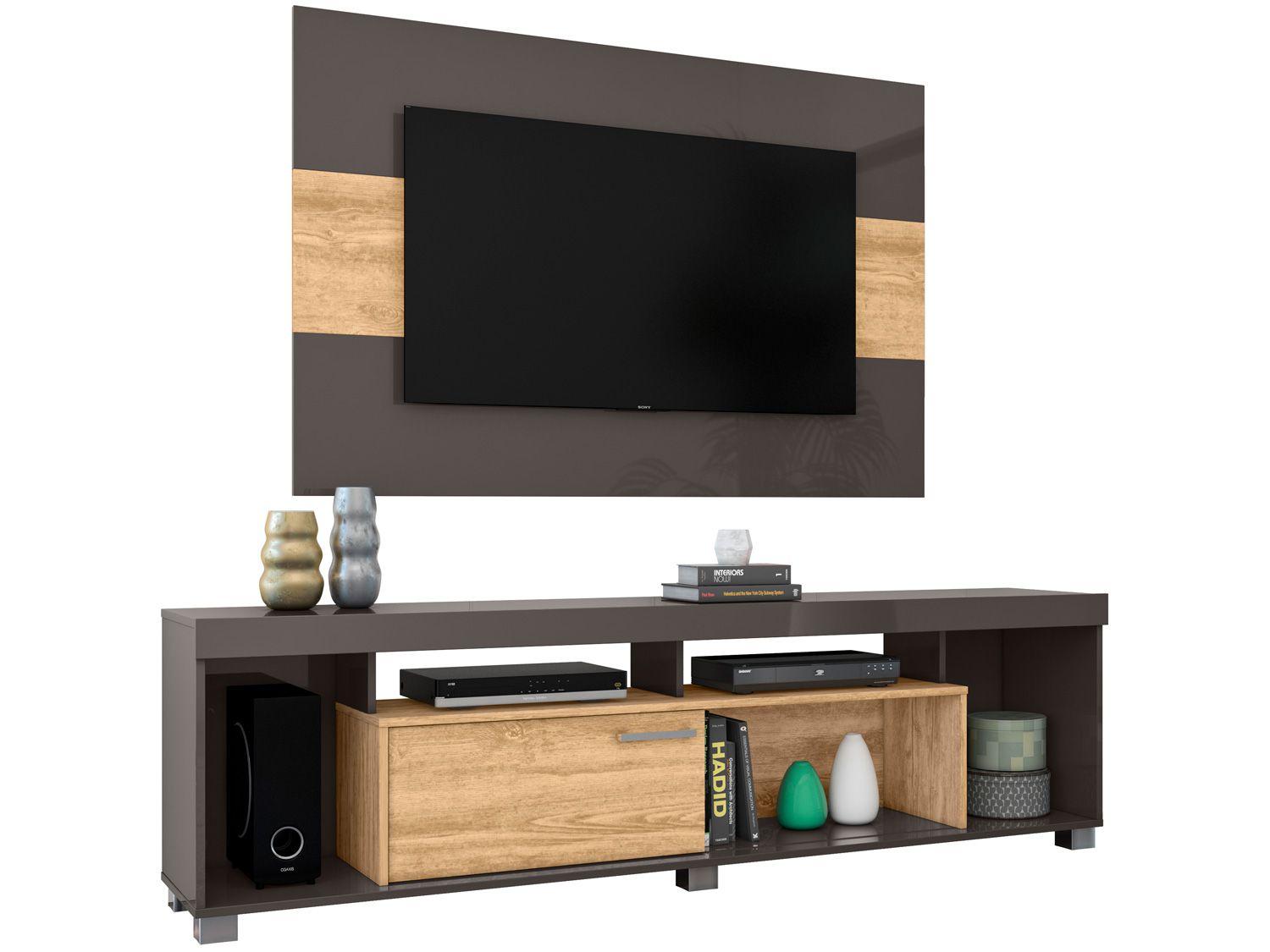 Rack com Painel para TV até 65" 1 Porta - Madetec Tomaz