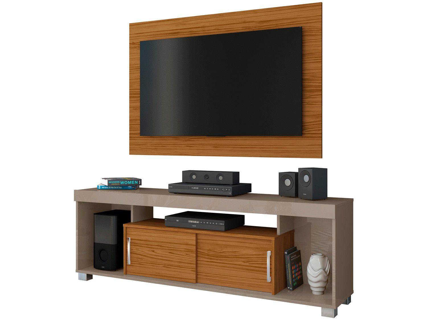 Rack com Painel para TV até 65" 2 Portas - Madetec Pierre
