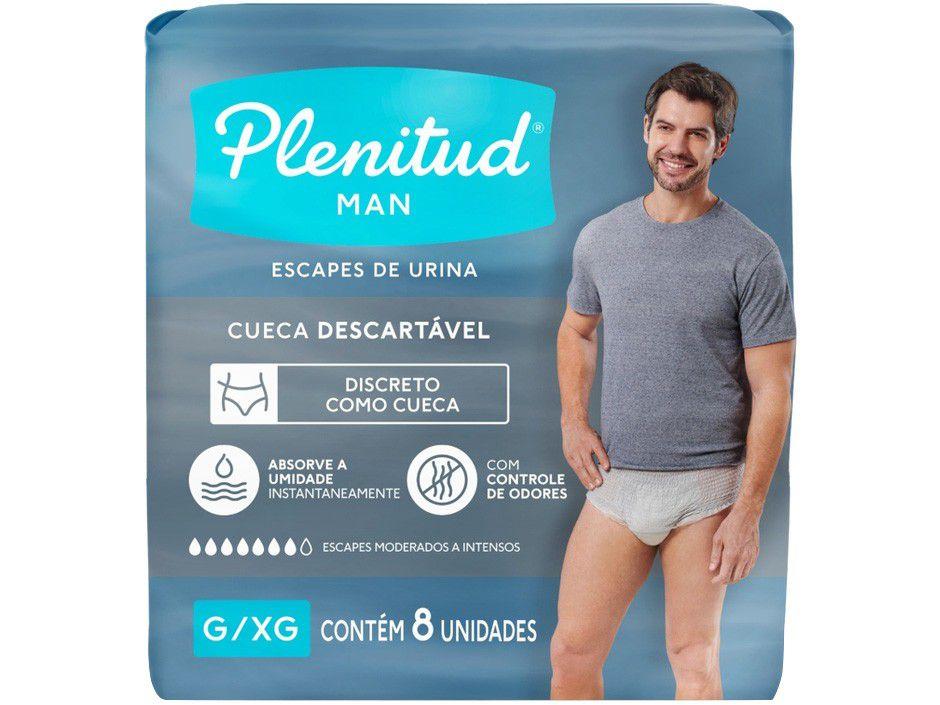 Roupa Íntima Descartável Plenitud G/XG - Premium Man 8 Unidades