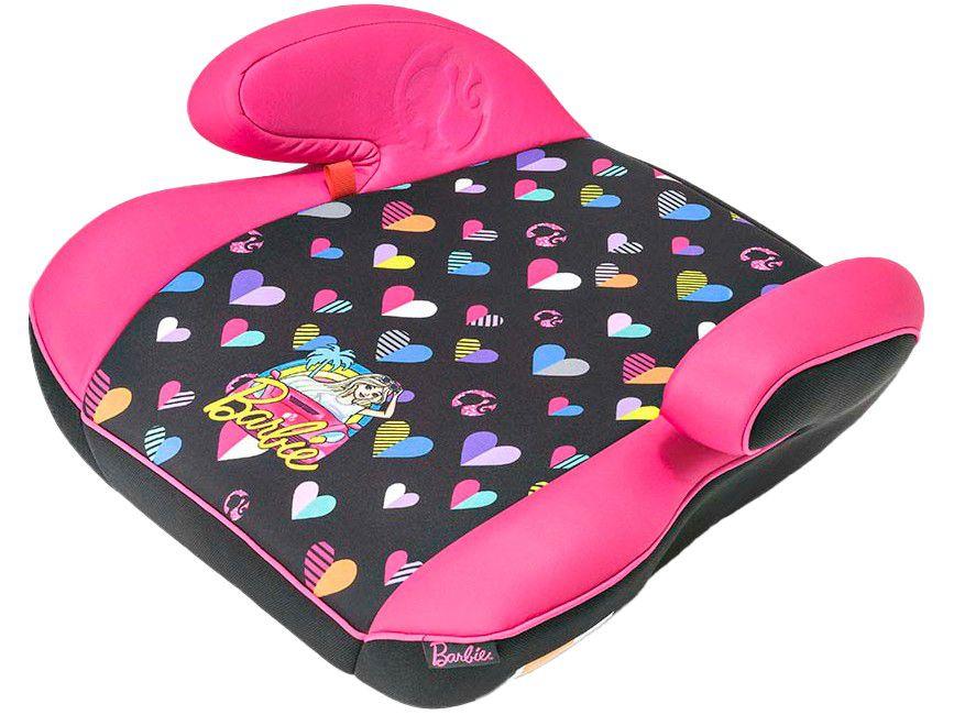 Assento de Elevação Multikids Baby Booster - Hot Barbie Classic 22 a 36kg Preto e Rosa