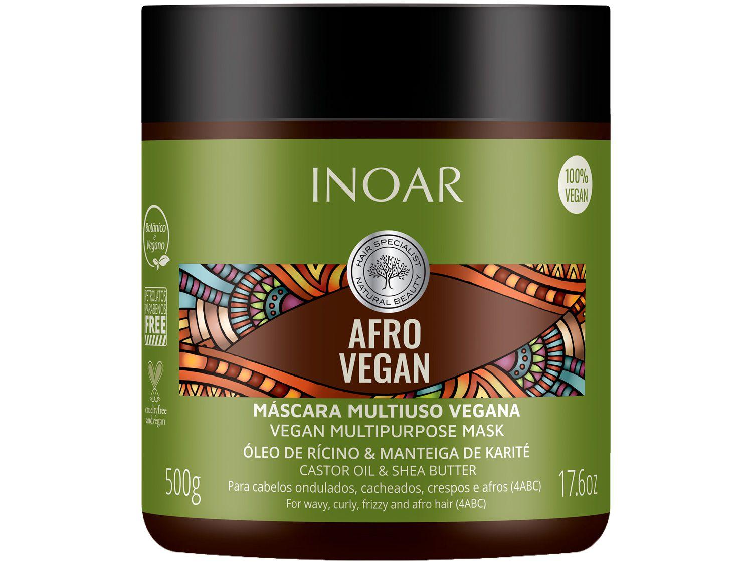 Máscara de Hidratação Inoar Argan Afro Vegan 500g