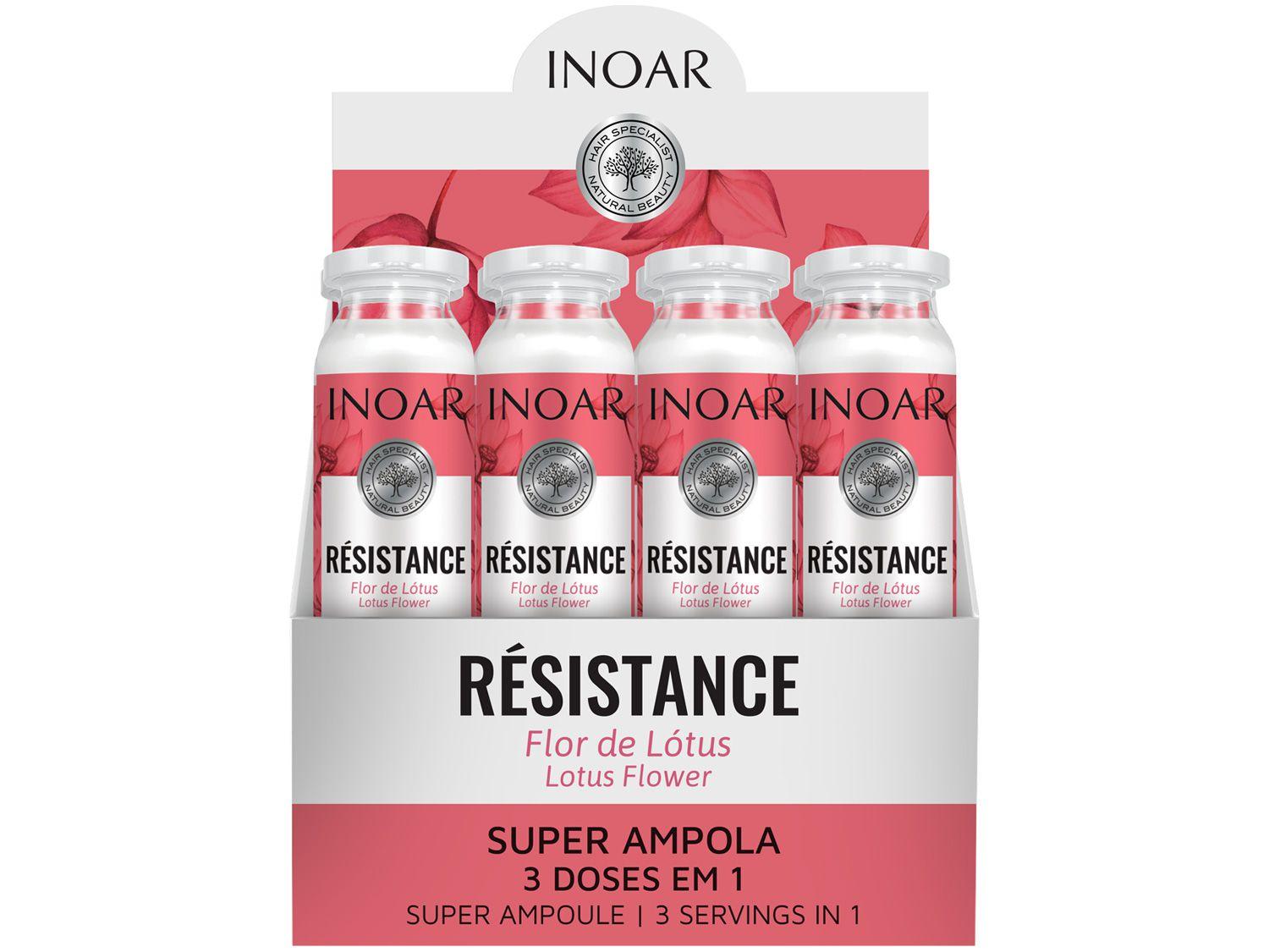 Ampola Inoar Résistance Flor de Lótus 45ml - 12 Unidades