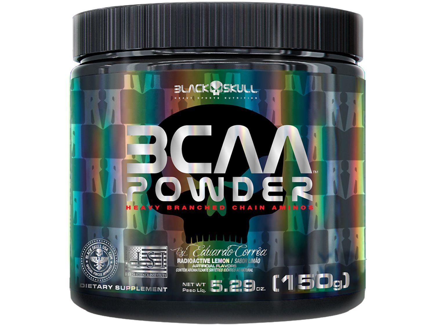 BCAA 2:1:1 Black Skull Powder by Eduardo Correa - em Pó 150g Limão