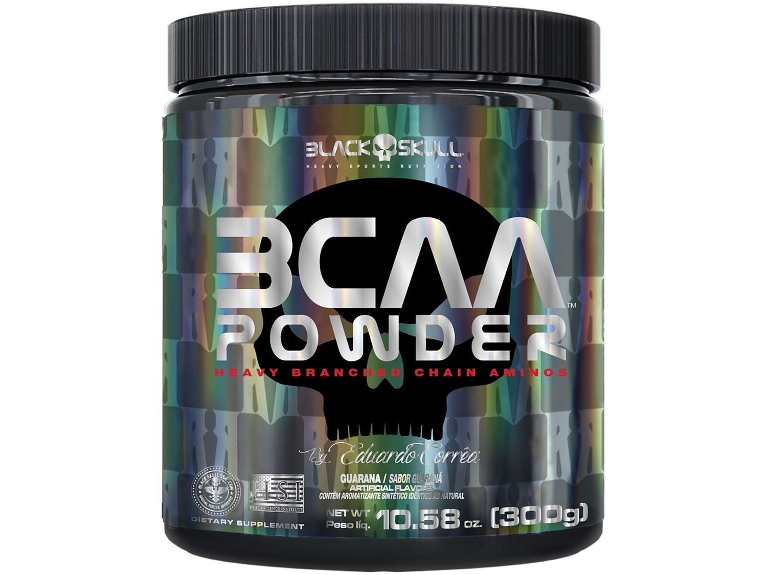 BCAA 2:1:1 Black Skull Powder by Eduardo Correa - em Pó 300g Guaraná