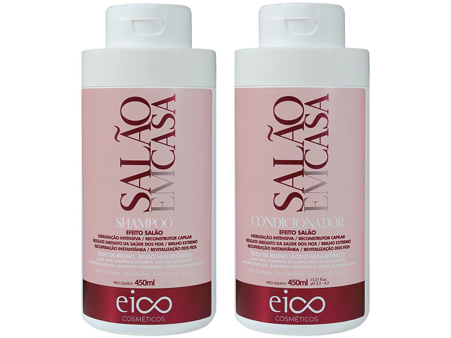 Shampoo e Condicionador Eico Salão em Casa - Eico 450ml Cada