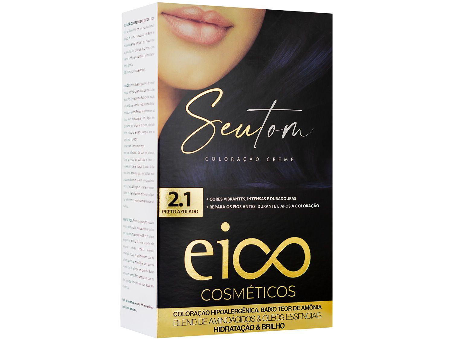 Tinta de Cabelo Eico Seu Tom 2.1 Preto Azulado