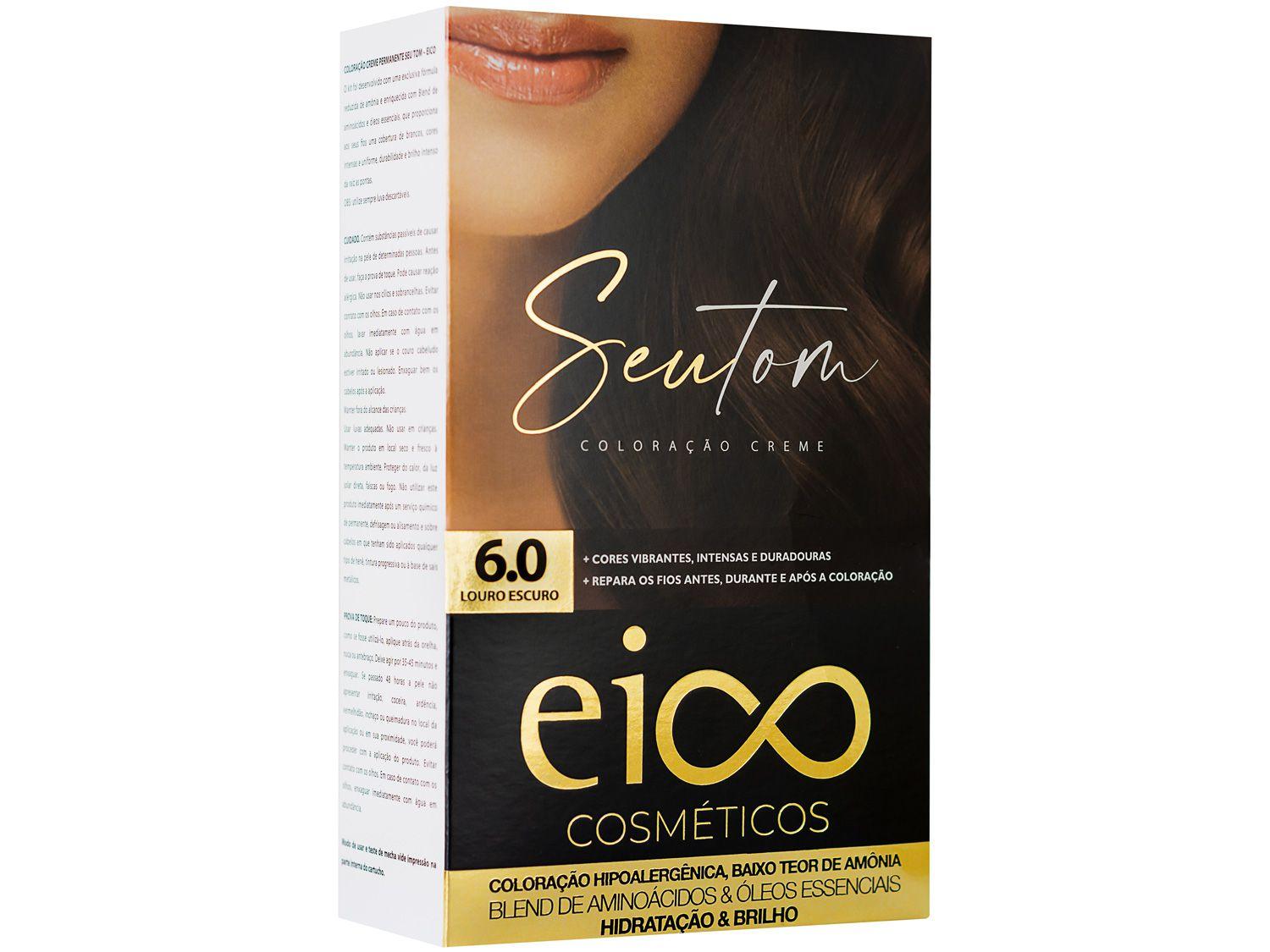 Tinta de Cabelo Eico Seu Tom 6.0 Louro Escuro