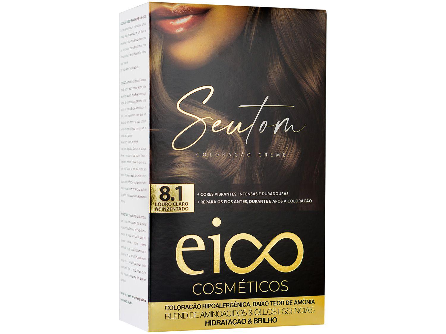 Tinta de Cabelo Eico Seu Tom 8.1 - Louro Claro Acinzentado