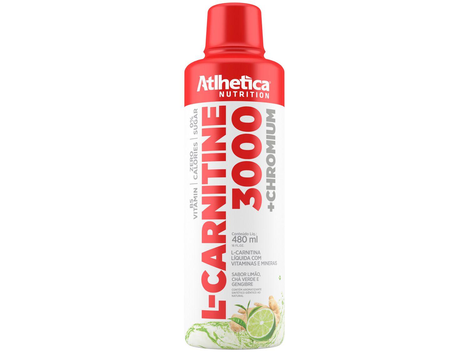 L-Carnitina Atlhetica Nutrition L-Carnitine 3000 - Líquido 480ml Limão, Gengibre e Chá Verde