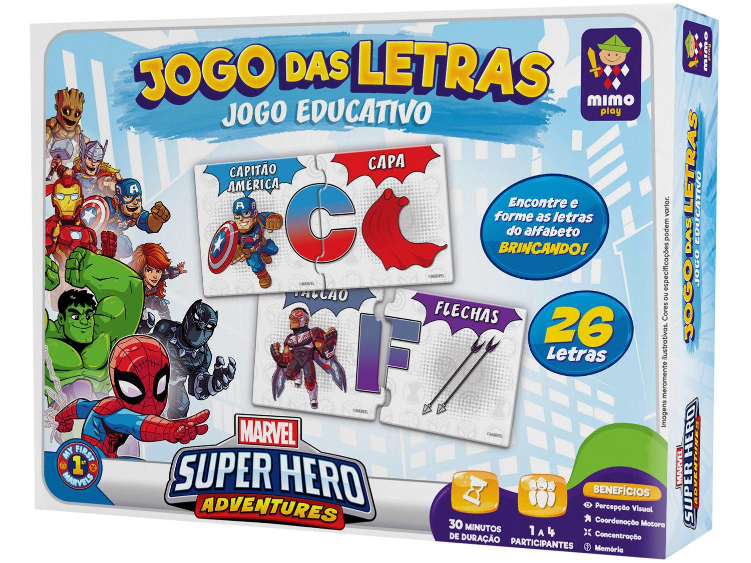 Jogo das Letras Marvel Super Hero Adventures - Mimo Toys