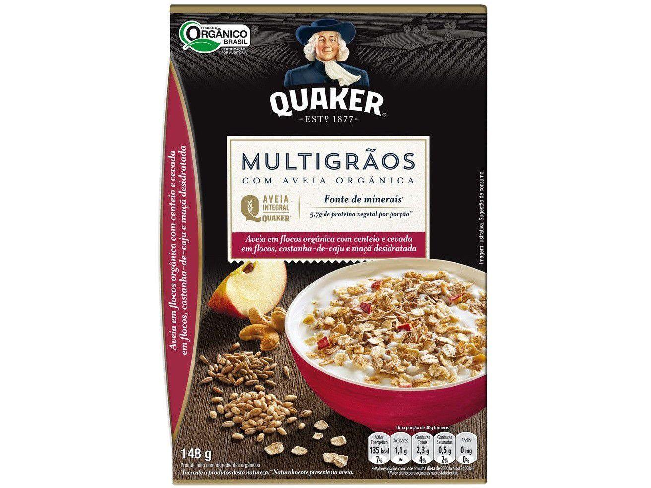 Aveia em Flocos Orgânica Multigrãos Quaker 148g