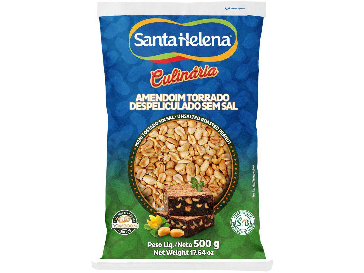 Amendoim Torrado sem Sal sem Pele Santa Helena - Culinária 500g