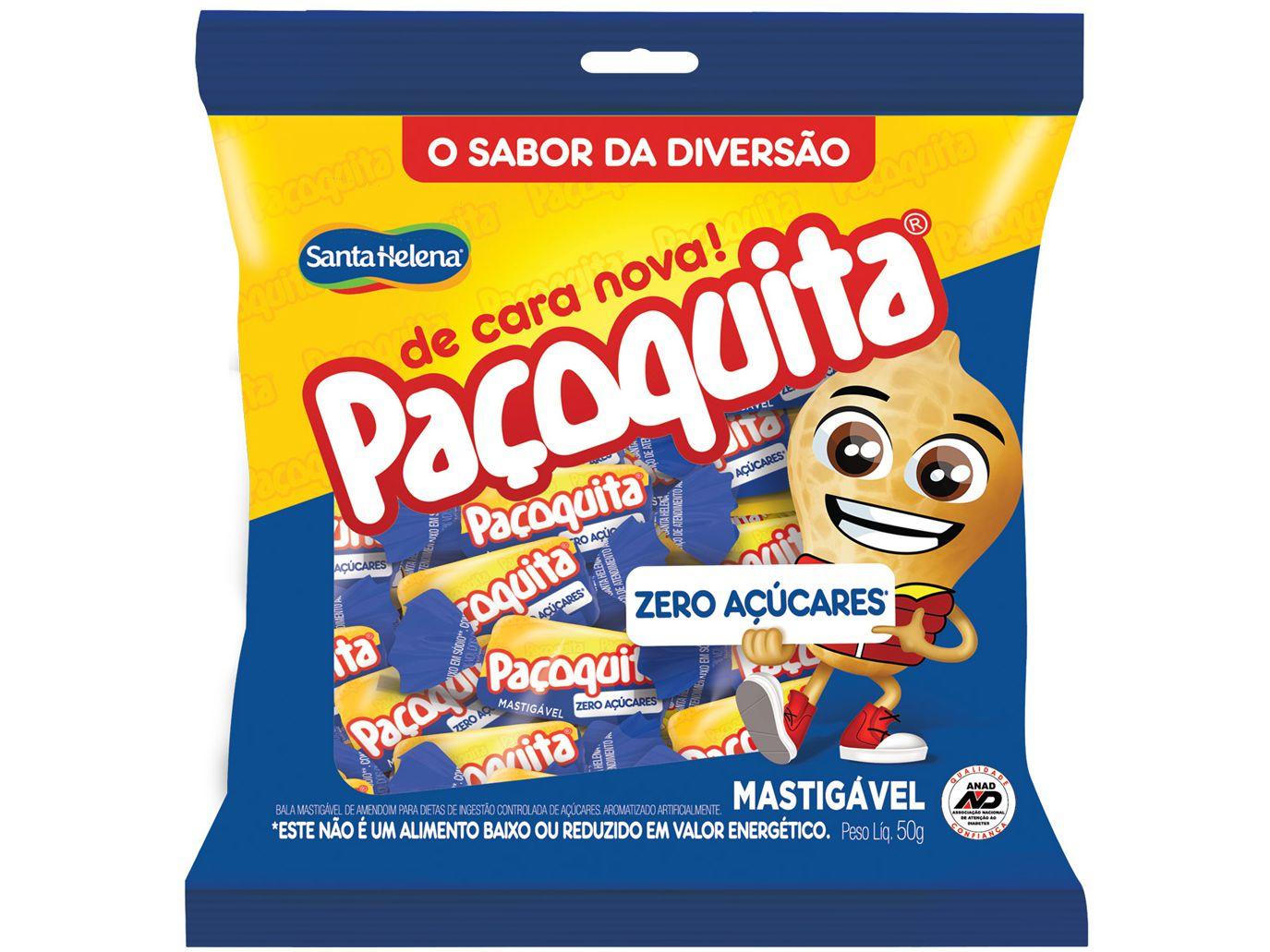 Bala Paçoquita Mastigável Paçoca sem Açúcar 50g