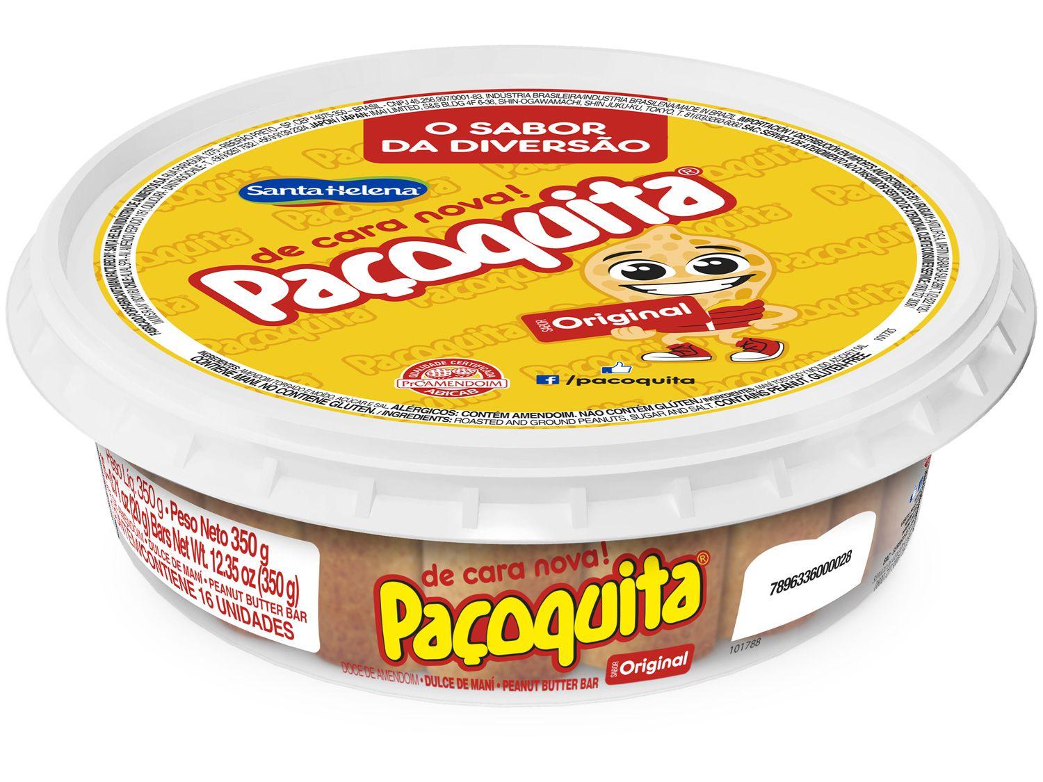 Paçoca Rolha Tradicional Paçoquita 350g - 16 Unidades