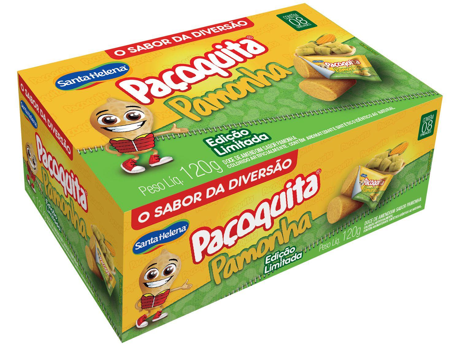 Paçoca Rolha Pamonha Paçoquita 120g - 8 Unidades