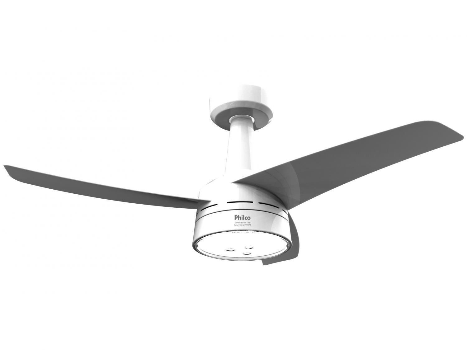 Ventilador de Teto com Controle Remoto Philco - Branco 3 Pás Comercial Velocidades PVT07B