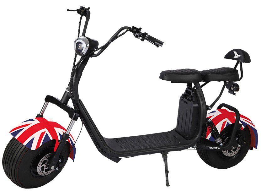 Scooter Elétrico 1500W 40km/h Até 200kg Preto - Atrio City Inglaterra ES326