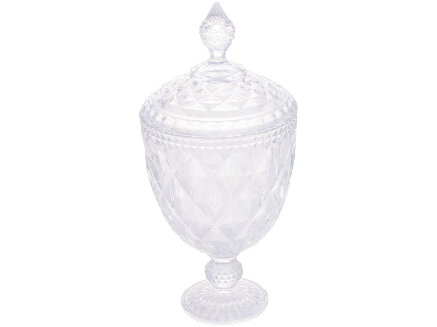 Potiche Decorativo de Cristal 32cm Lyor Diamond