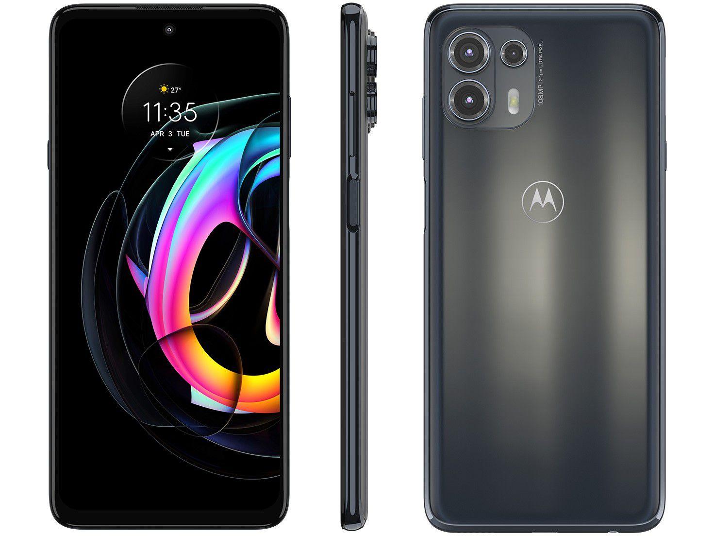 Smartphone Motorola Edge 20 Lite 128GB Grafite - 5G 6GB RAM Tela 6,7" Câm. Tripla + Selfie 32MP