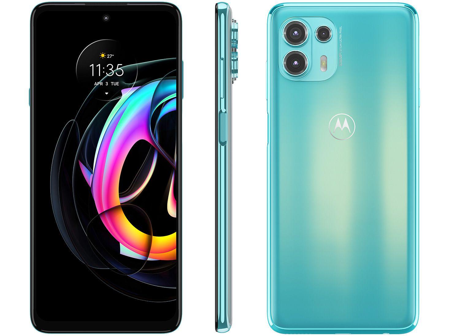 Smartphone Motorola Edge 20 Lite 128GB Verde - 5G 6GB RAM Tela 6,7" Câm. Tripla + Selfie 32MP