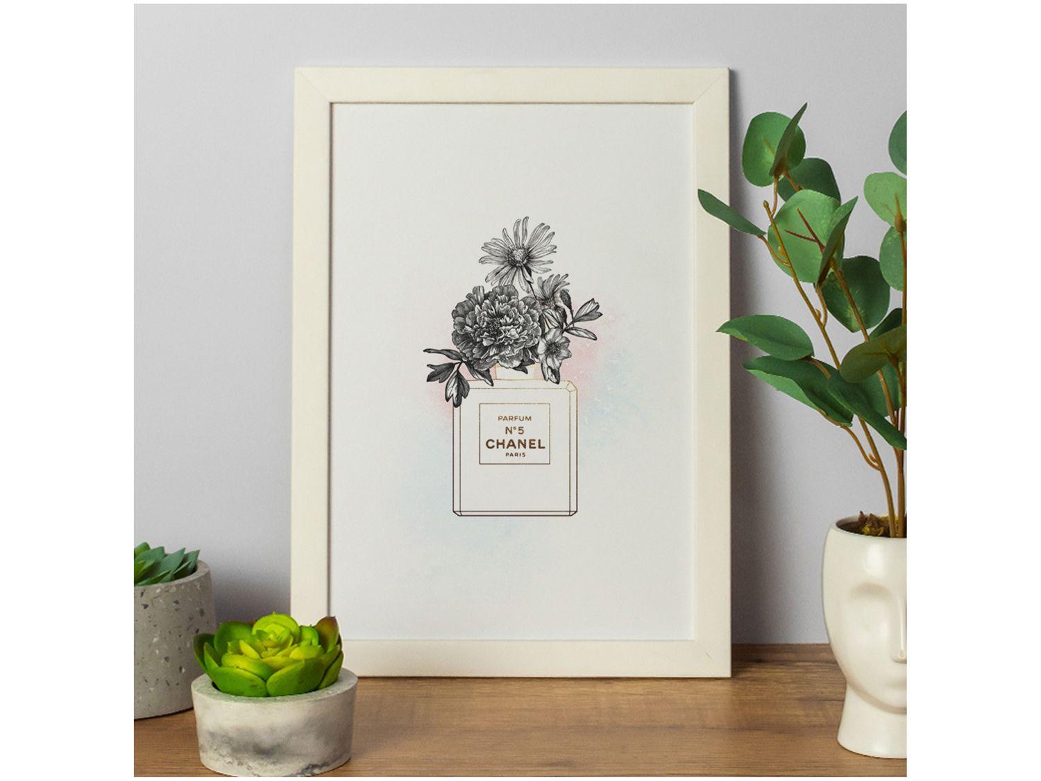 Quadro Decorativo Beauty Fashion Chanel nº 5 - 25x35cm Design Up Living
