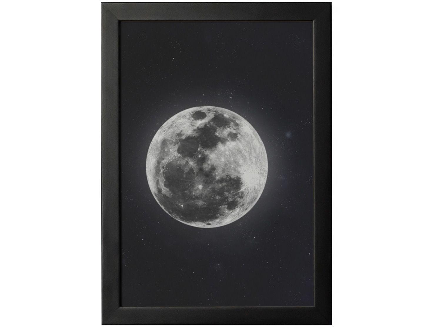 Quadro Decorativo Good Vibes Lua Cheia 25x35cm - Design Up Living