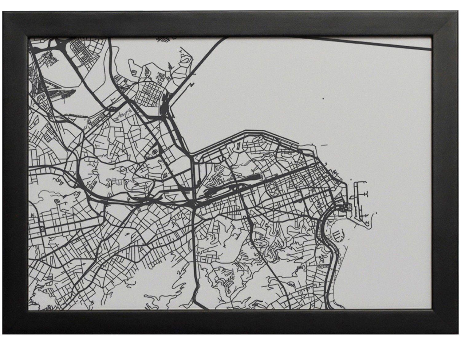 Quadro Decorativo Big Cities Mapa 25x35cm - Design Up Living
