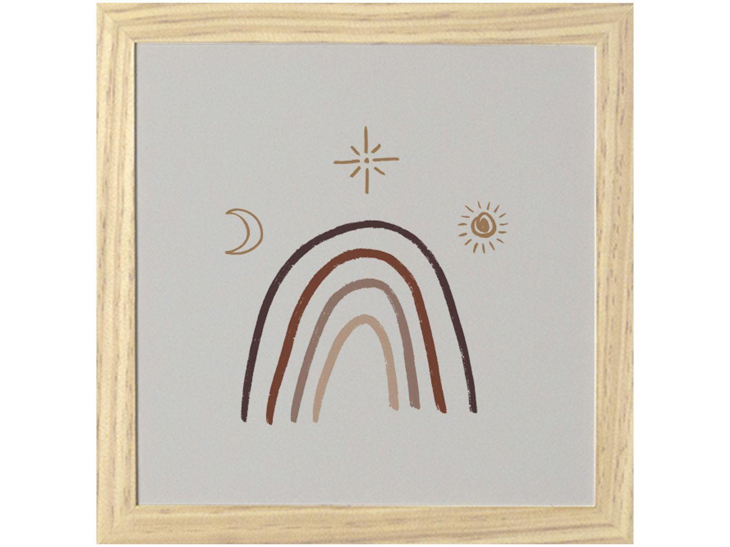 Quadro Decorativo Good Vibes Rainbow 23,5x23,5cm - Design Up Living