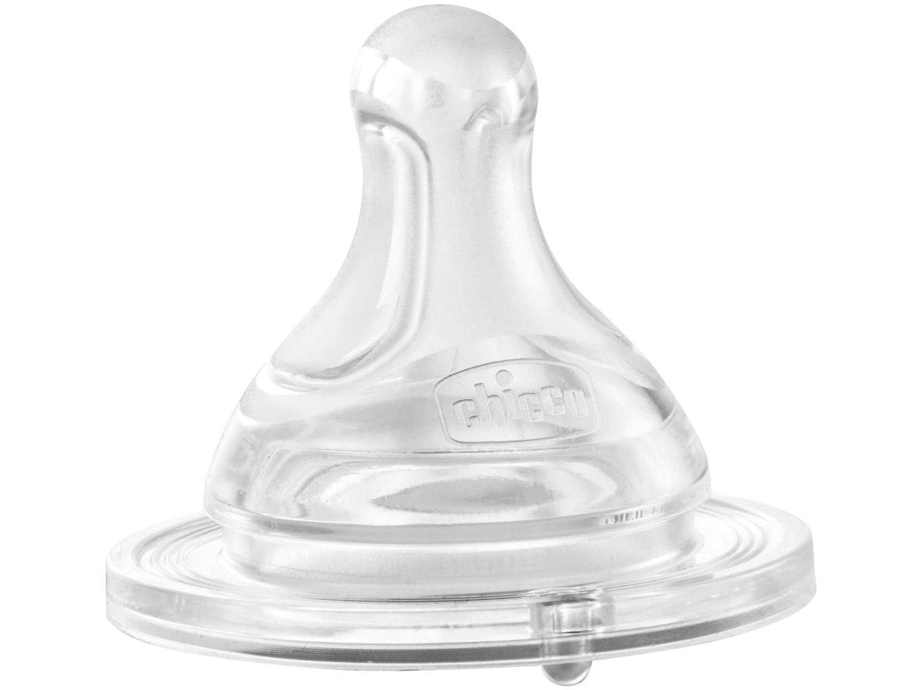 Bico de Mamadeira Chicco Silicone nº1 Ortodôntico - Fluxo Médio Antivazamento Perfect 5 Physio