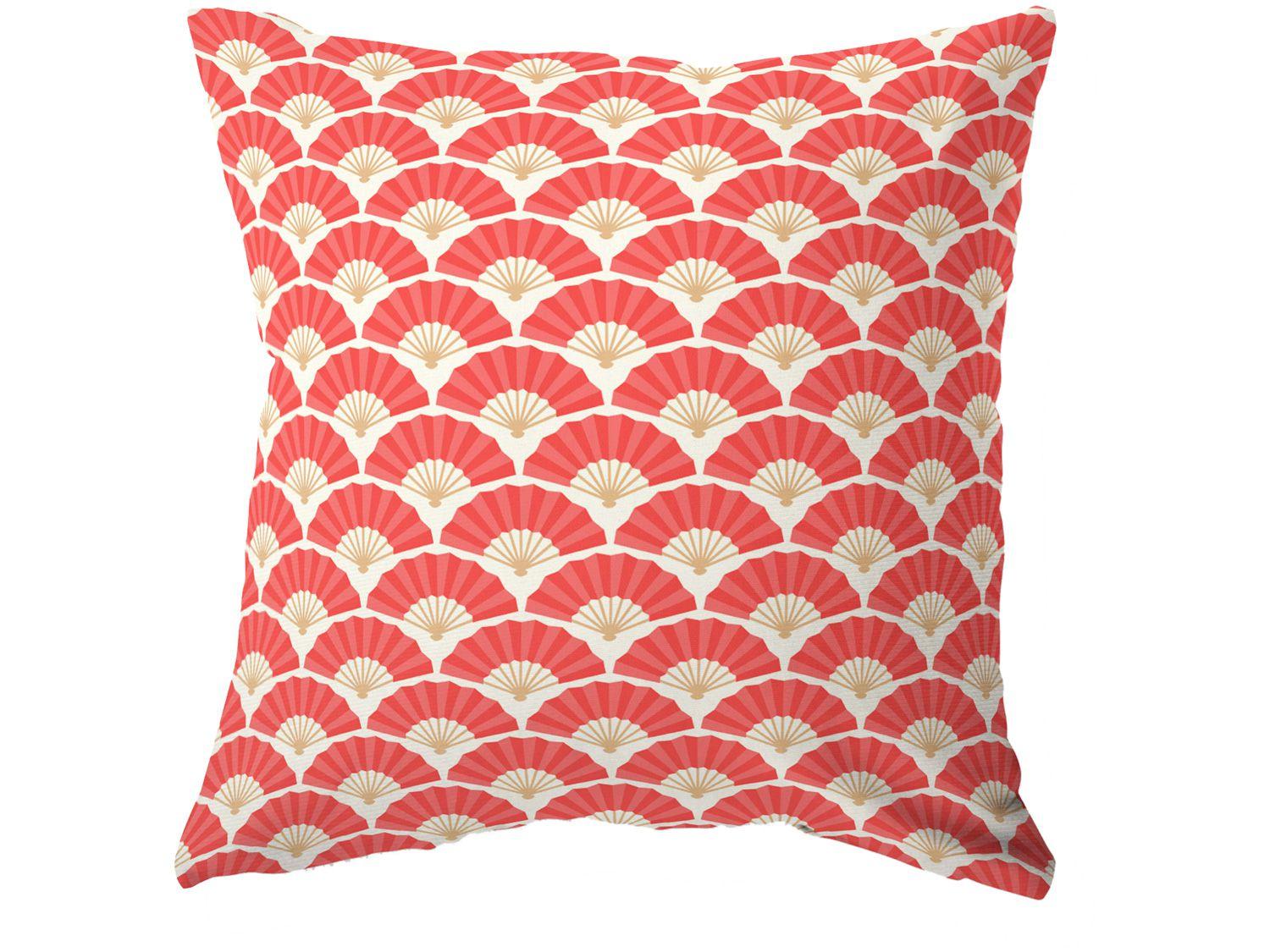 Capa de Almofada 42x42cm Design Up Living - Oriental Leques Colorido