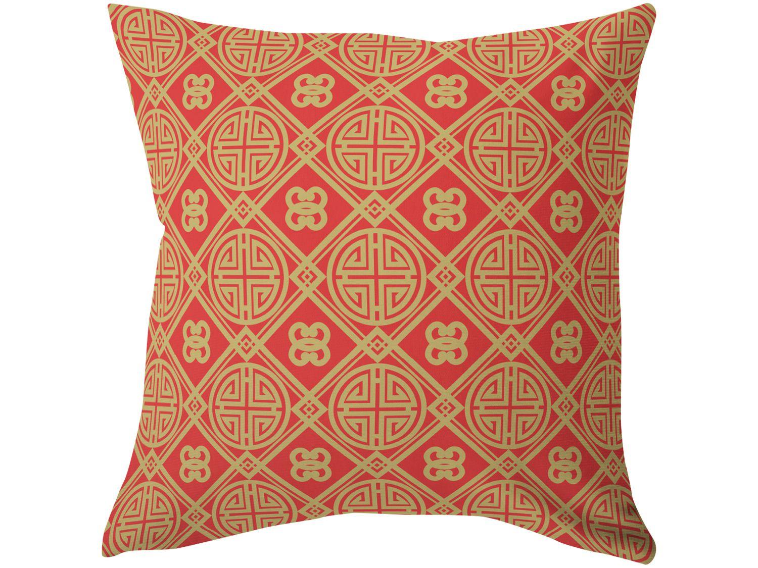 Capa de Almofada 42x42cm Design Up Living - Oriental Símbolos