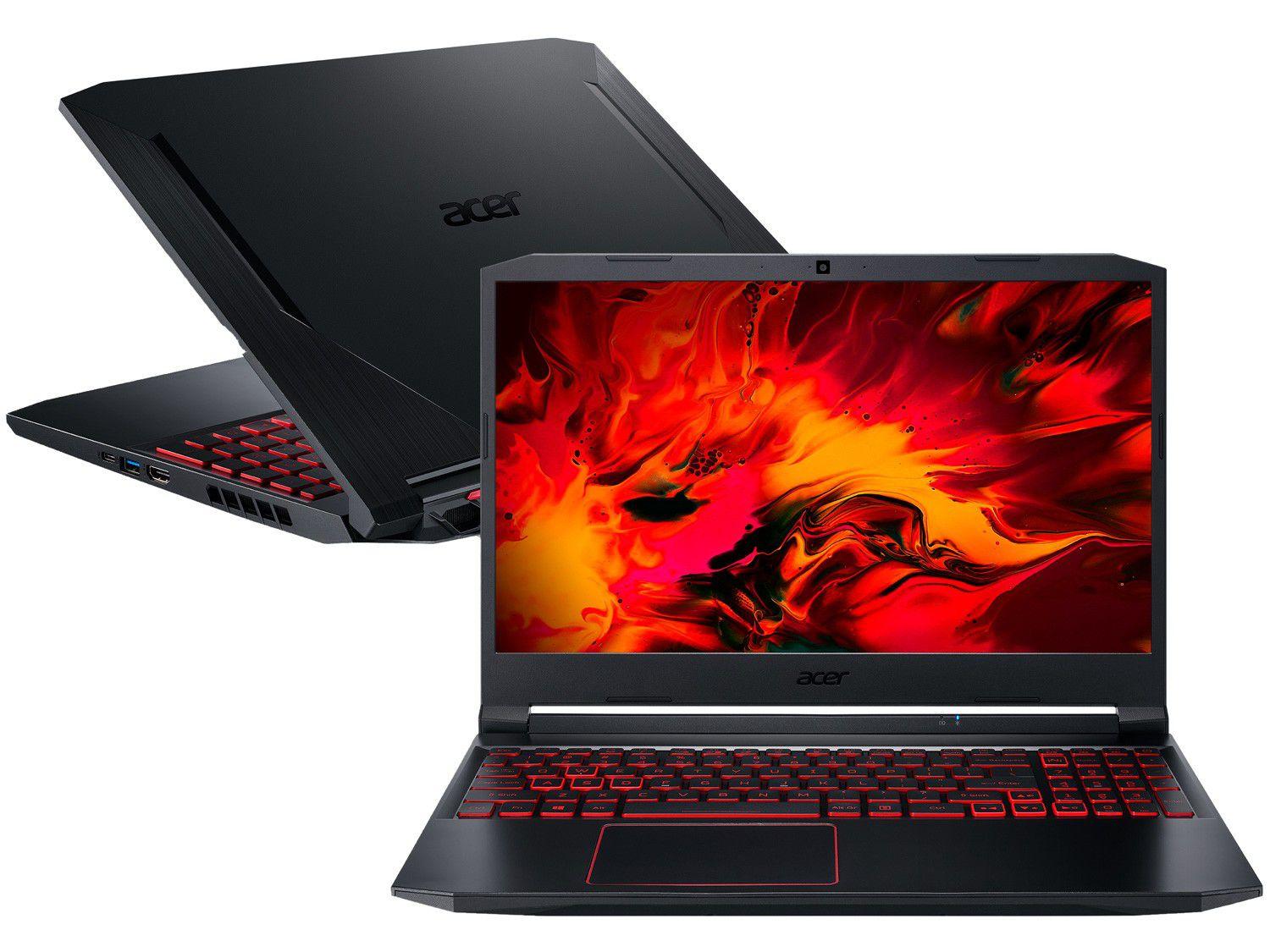 Notebook Gamer Acer AN515-55-54L9 Intel Core i5 - 8GB 256GB SSD Placa de Vídeo NVIDIA GTX 1650 4GB