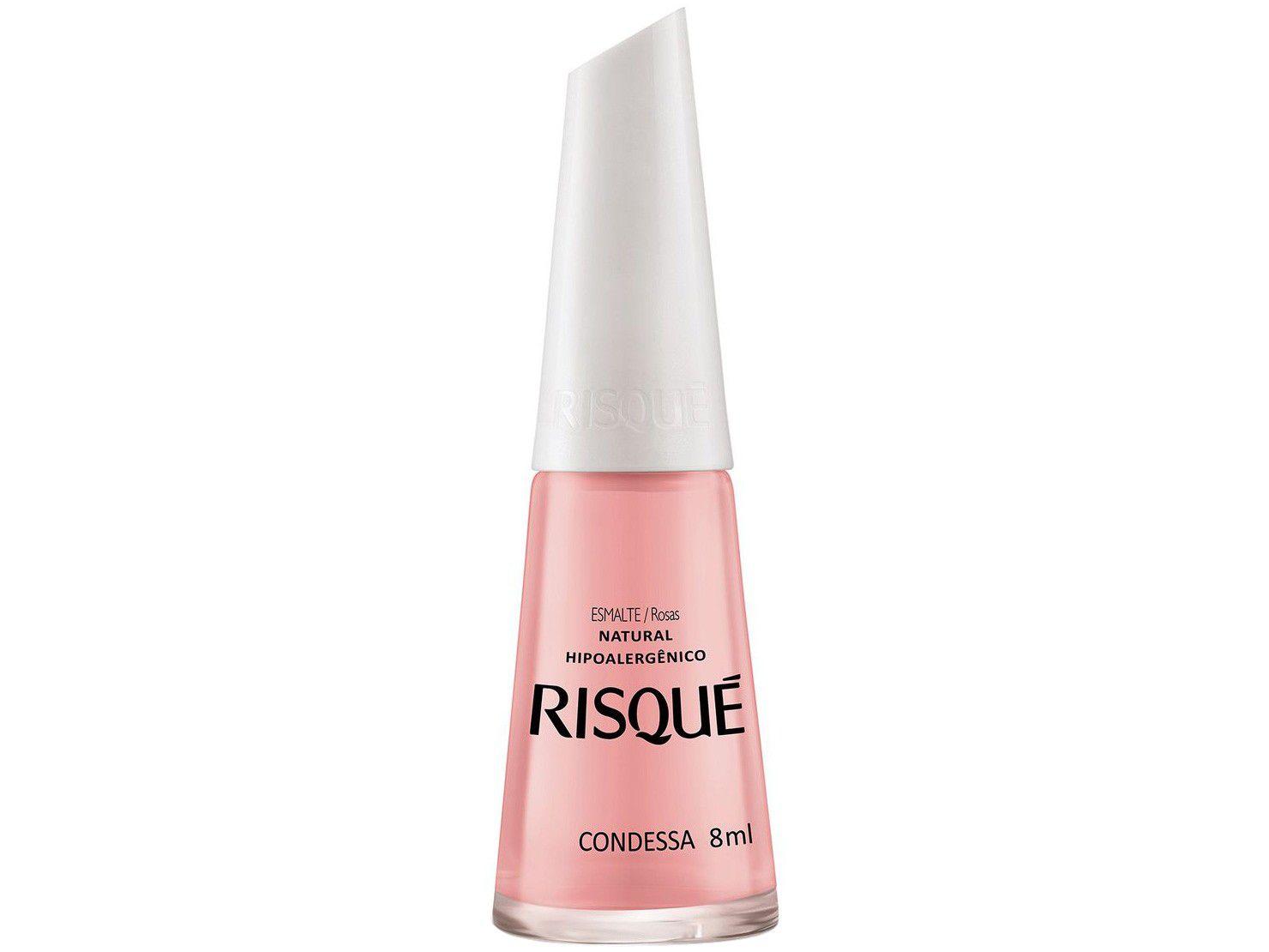 Esmalte Risqué Condessa Rosa Natural - Hipoalergênico 8ml
