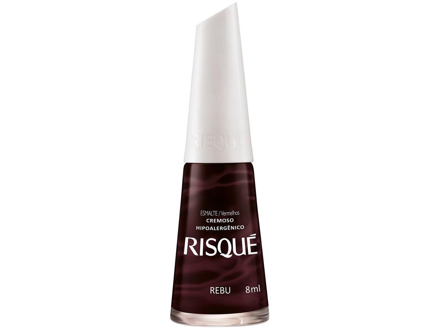 Esmalte Risqué Vermelhos Rebu Cremoso - Hipoalergênico 8ml