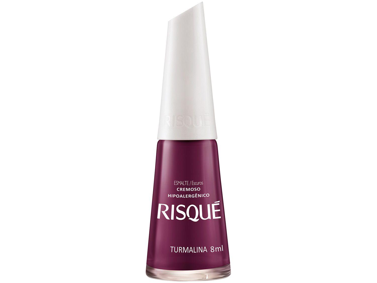 Esmalte Risqué Escuros Turmalina Rosa Cremoso - Hipoalergênico 8ml