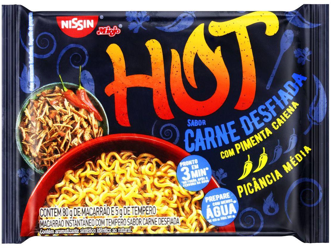 Macarrão Instantâneo Nissin Hot Carne Desfiada Com - Pimenta Caiena 85g