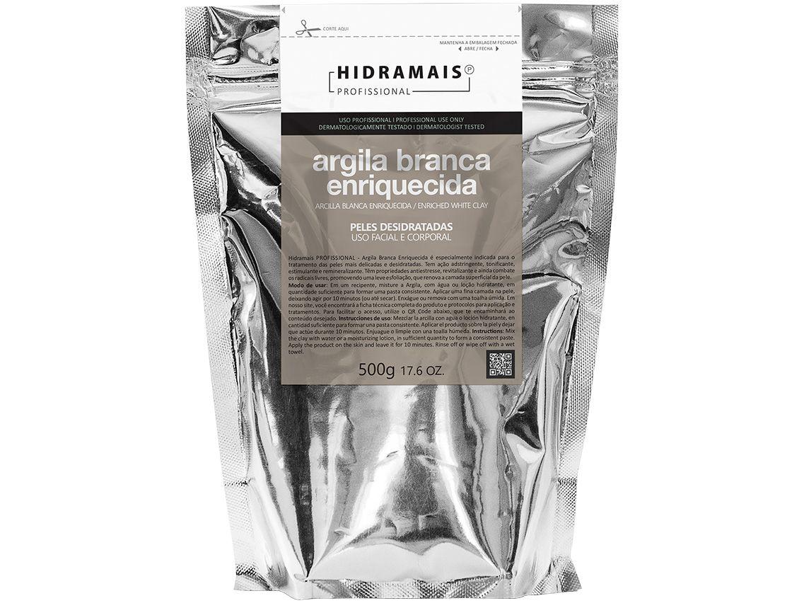Argila Branca Facial e Corporal Hidramais - Profissional Enriquecida 500g