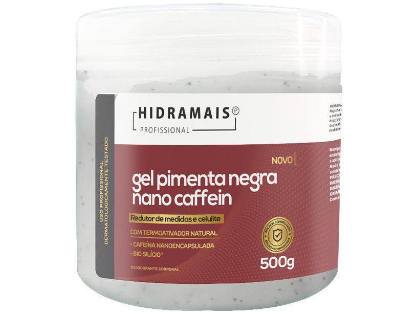 Gel de Massagem Redução de Medidas Hidramais - Profissional Pimenta Negra Nano Caffein 500g