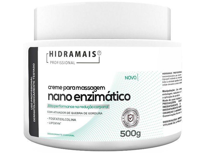 Creme de Massagem Redução de Medidas e Celulite - Profissional Nano Enzimático 500g