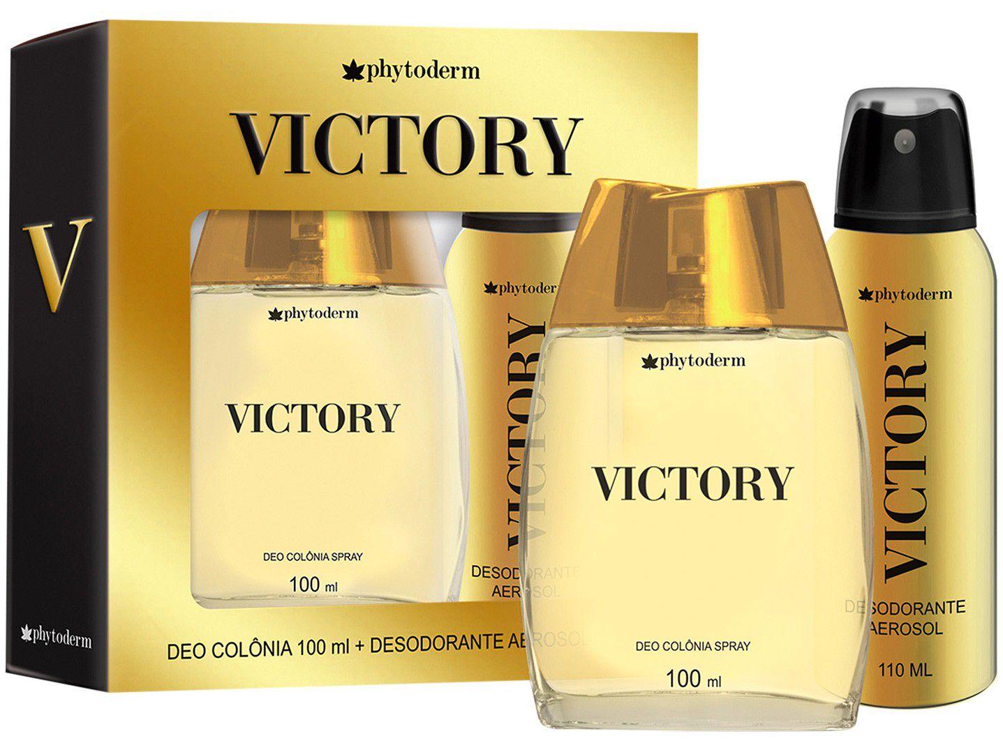 Kit Perfume Phytoderm Victory Masculino - Deo Colônia 2 Unidades