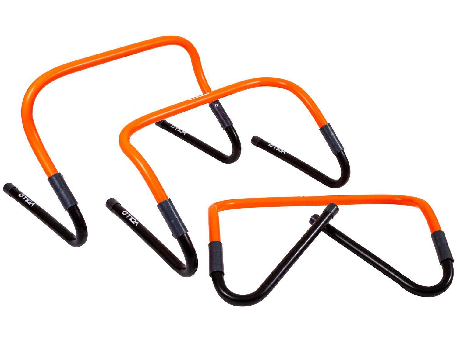 Kit 3 Barreiras de Salto Regulável Vollo Sports - VP1083