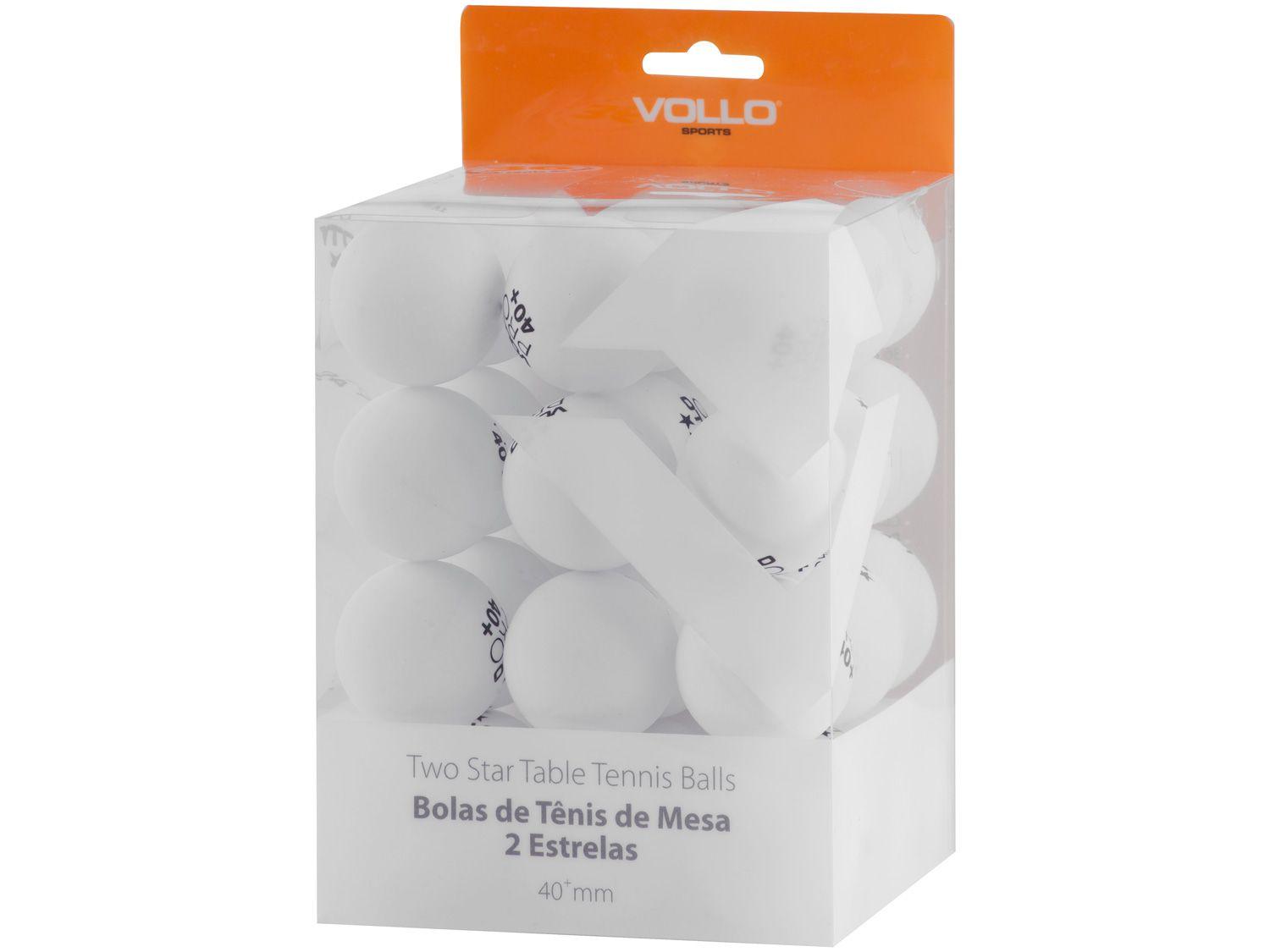 Bola de Ping Pong/Tênis de Mesa Profissional - Vollo Sports 2 Estrelas VT607 36 Unidades